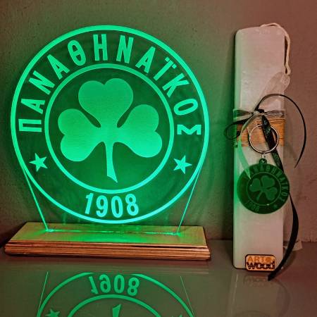 Σετ λαμπάδα με φωτιστικό του Παναθηναίκου
